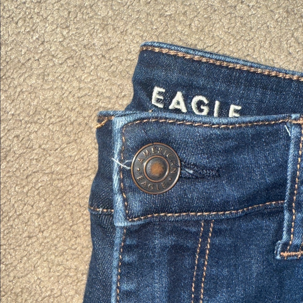 American Eagle Outfitters Dark Blue Jean Shorts - Picture 8 of 9